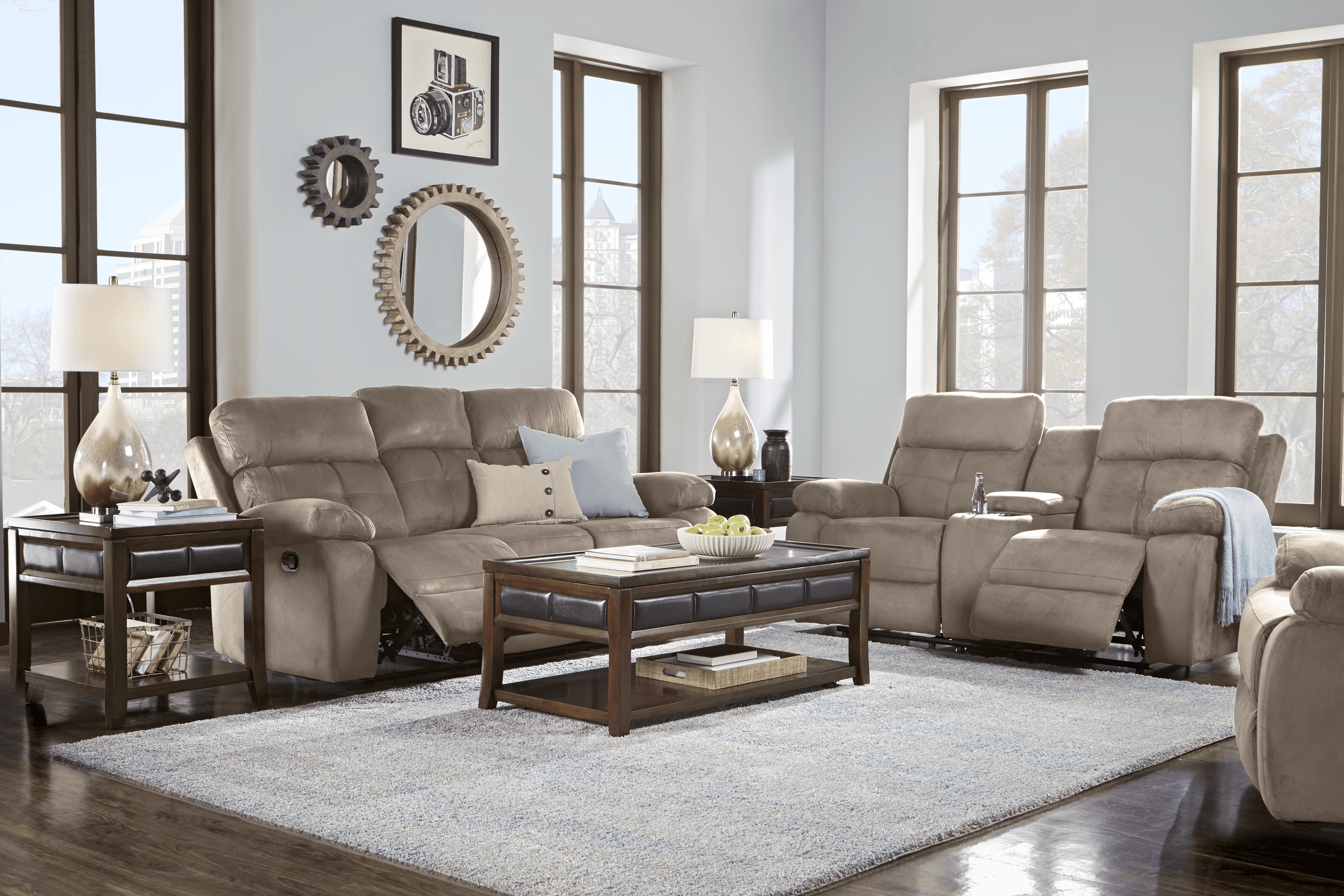 Corinne Stone 5 Pc Reclining Living Room - Thumbnail - Image 1