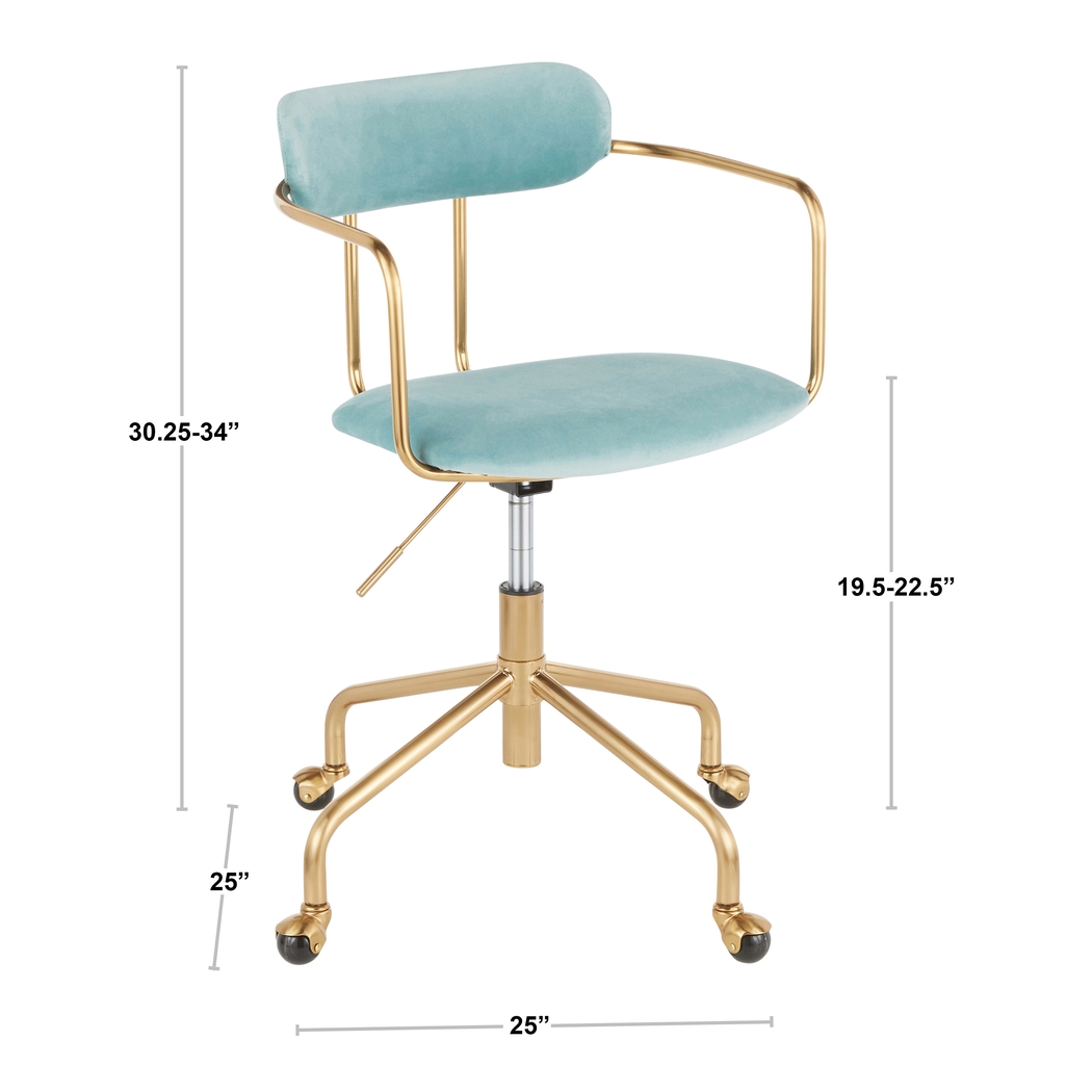 Corkern Blue Desk Chair - Thumbnail - Image 9