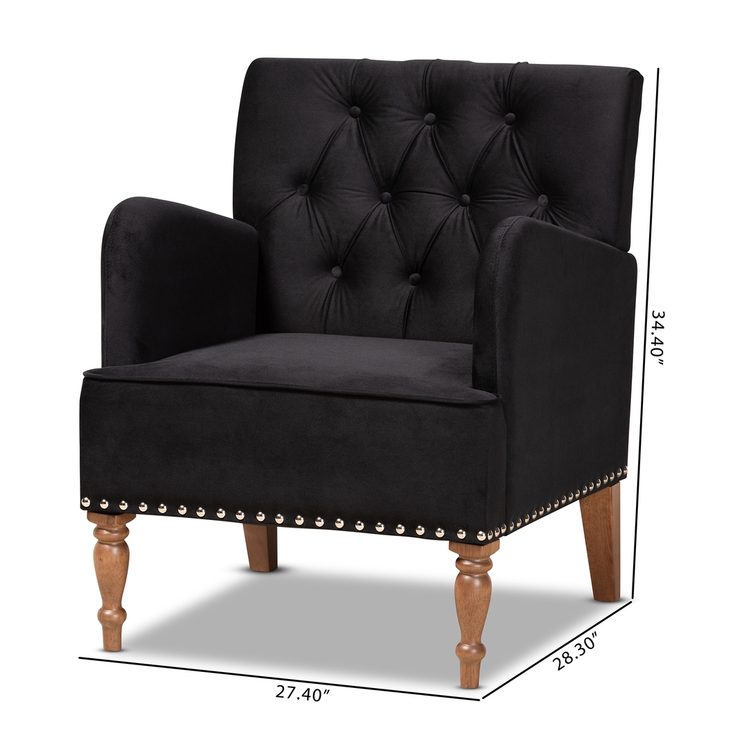 Corlandt Black Accent Chair - Thumbnail - Image 9