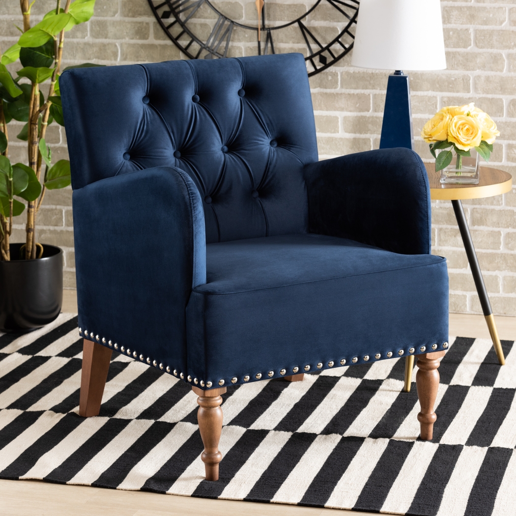 Corlandt Blue Accent Chair - Thumbnail - Image 8