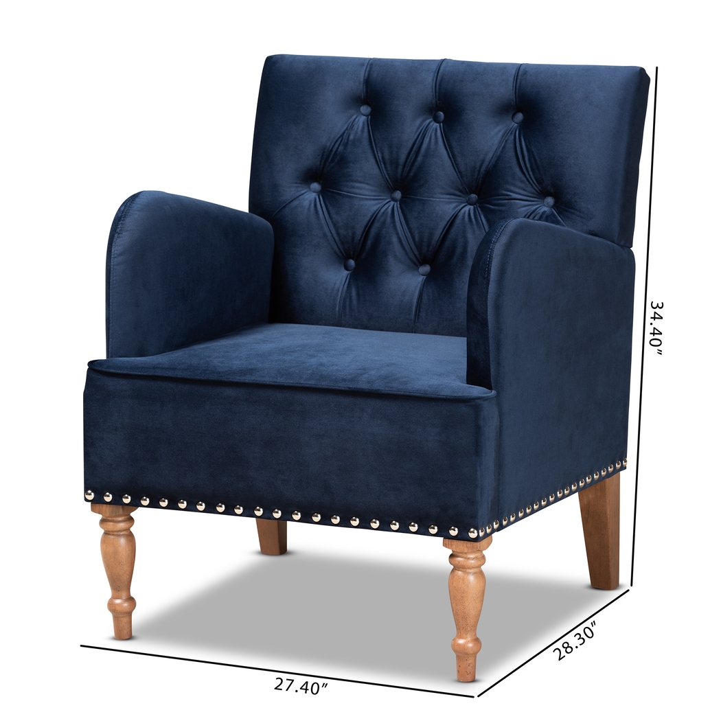 Corlandt Blue Accent Chair - Thumbnail - Image 9