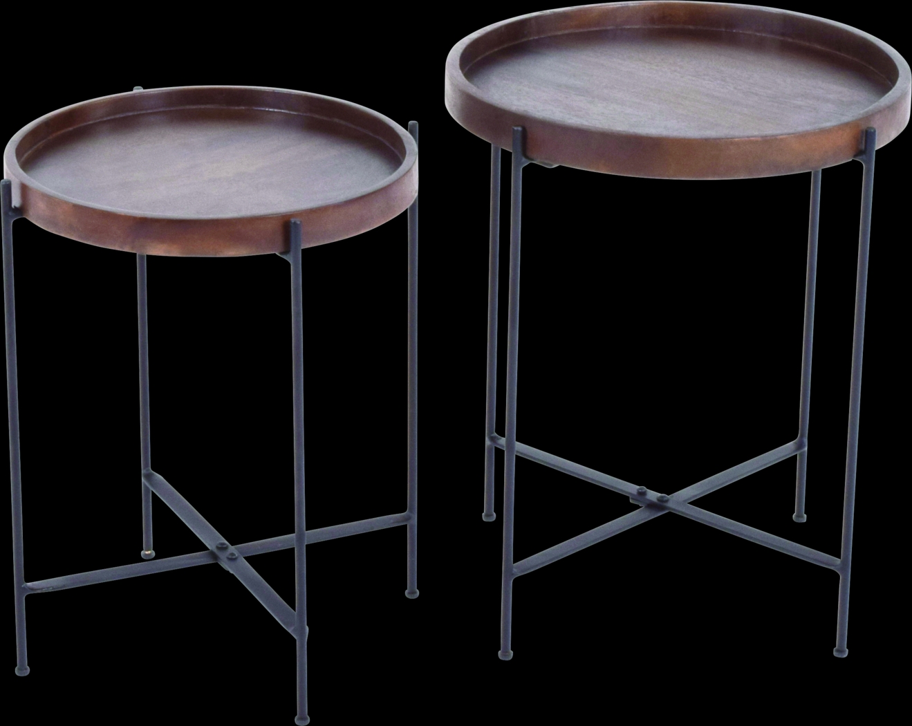 Corlear Brown Nesting Tables, Set of 2 - Thumbnail - Image 1