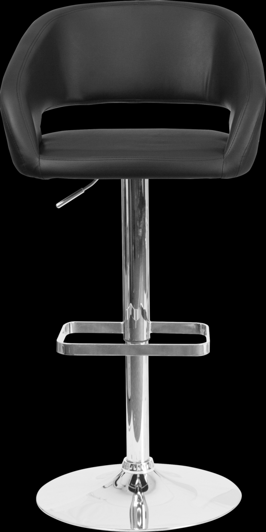 Corley Black Ultrahyde Adjustable Swivel Barstool - Thumbnail - Image 2
