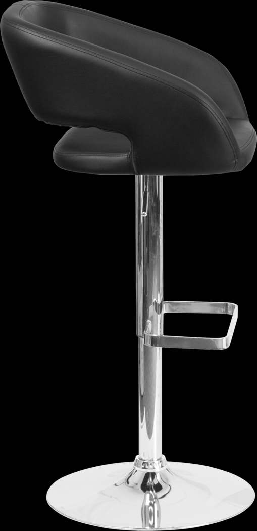 Corley Black Ultrahyde Adjustable Swivel Barstool - Thumbnail - Image 3