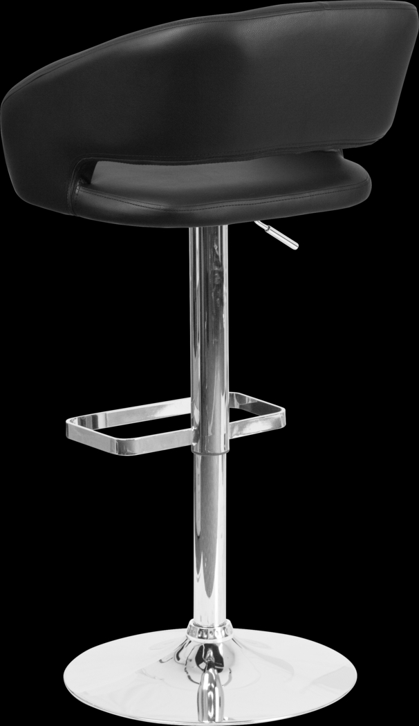Corley Black Ultrahyde Adjustable Swivel Barstool - Thumbnail - Image 4