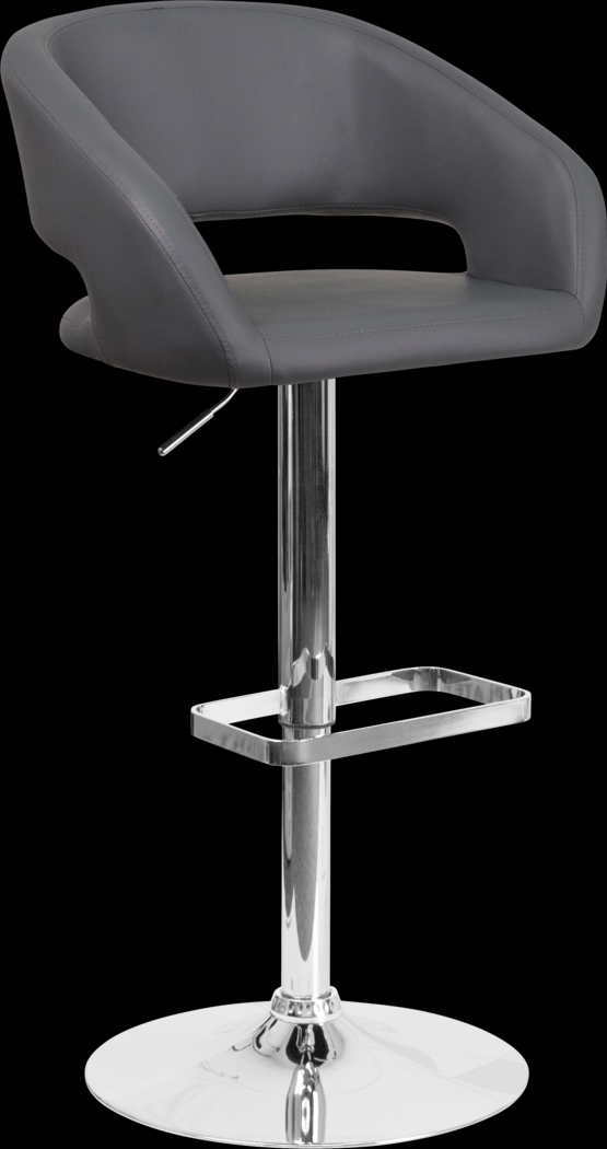 Corley Gray Ultrahyde Adjustable Swivel Barstool - Thumbnail - Image 1