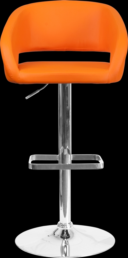 Corley Orange Ultrahyde Adjustable Swivel Barstool - Thumbnail - Image 2