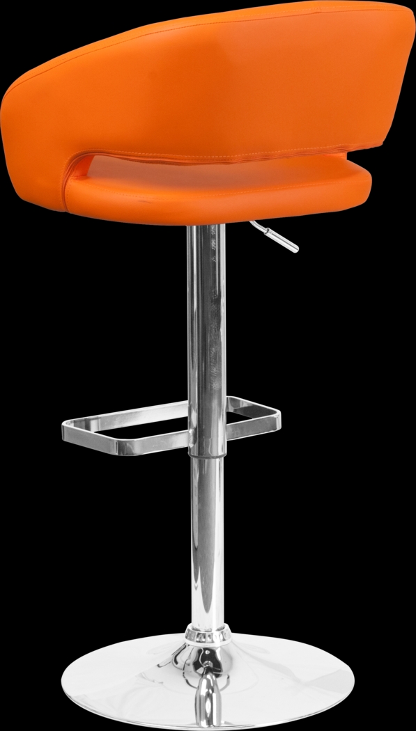 Corley Orange Ultrahyde Adjustable Swivel Barstool - Thumbnail - Image 4