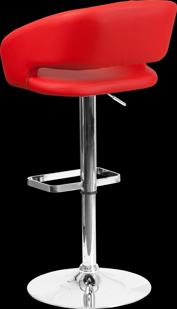 Corley Red Ultrahyde Adjustable Swivel Barstool - Thumbnail - Image 4