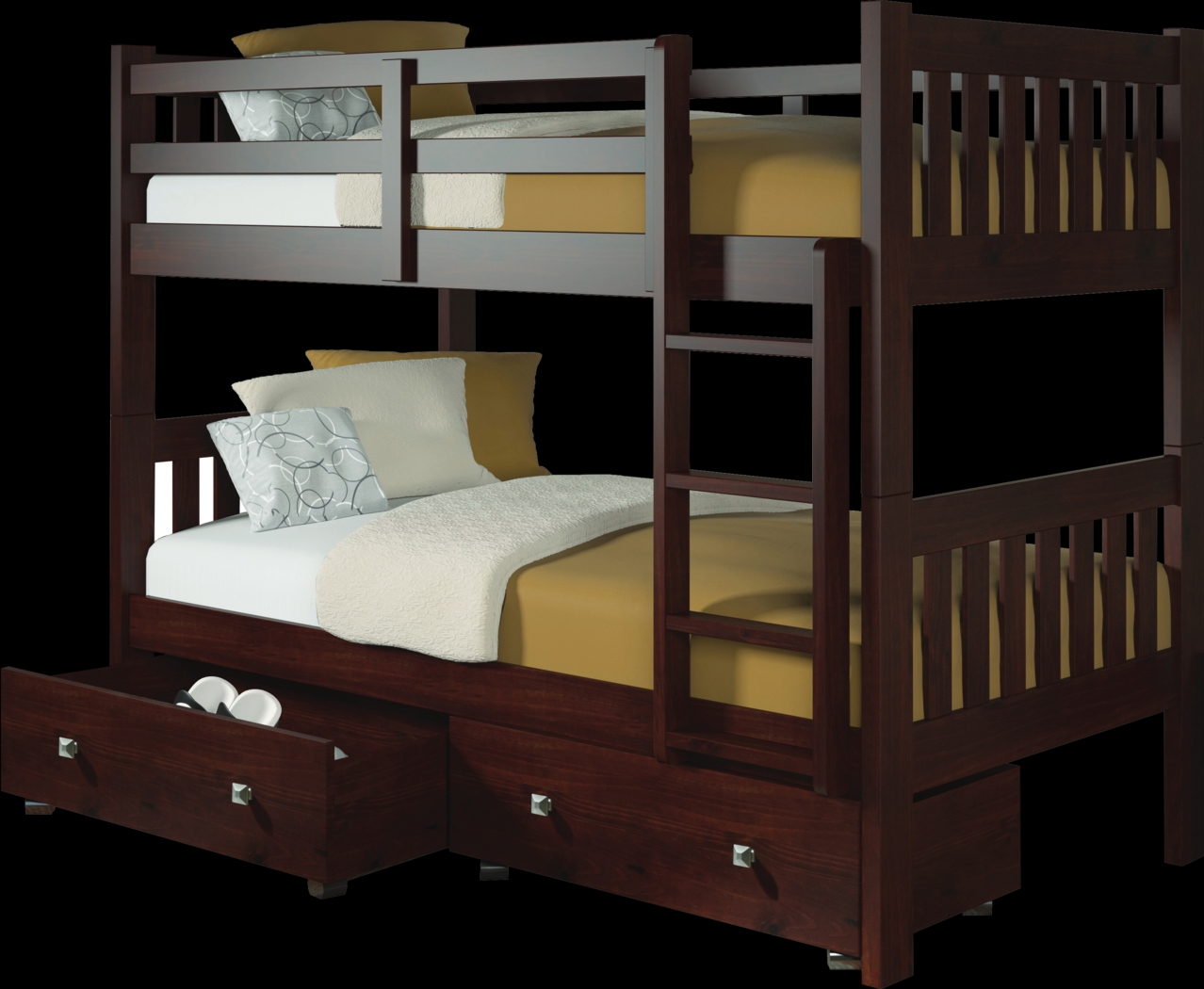 Cormac Brown Twin/Twin Bunk Bed with Storage Drawers - Thumbnail - Image 1