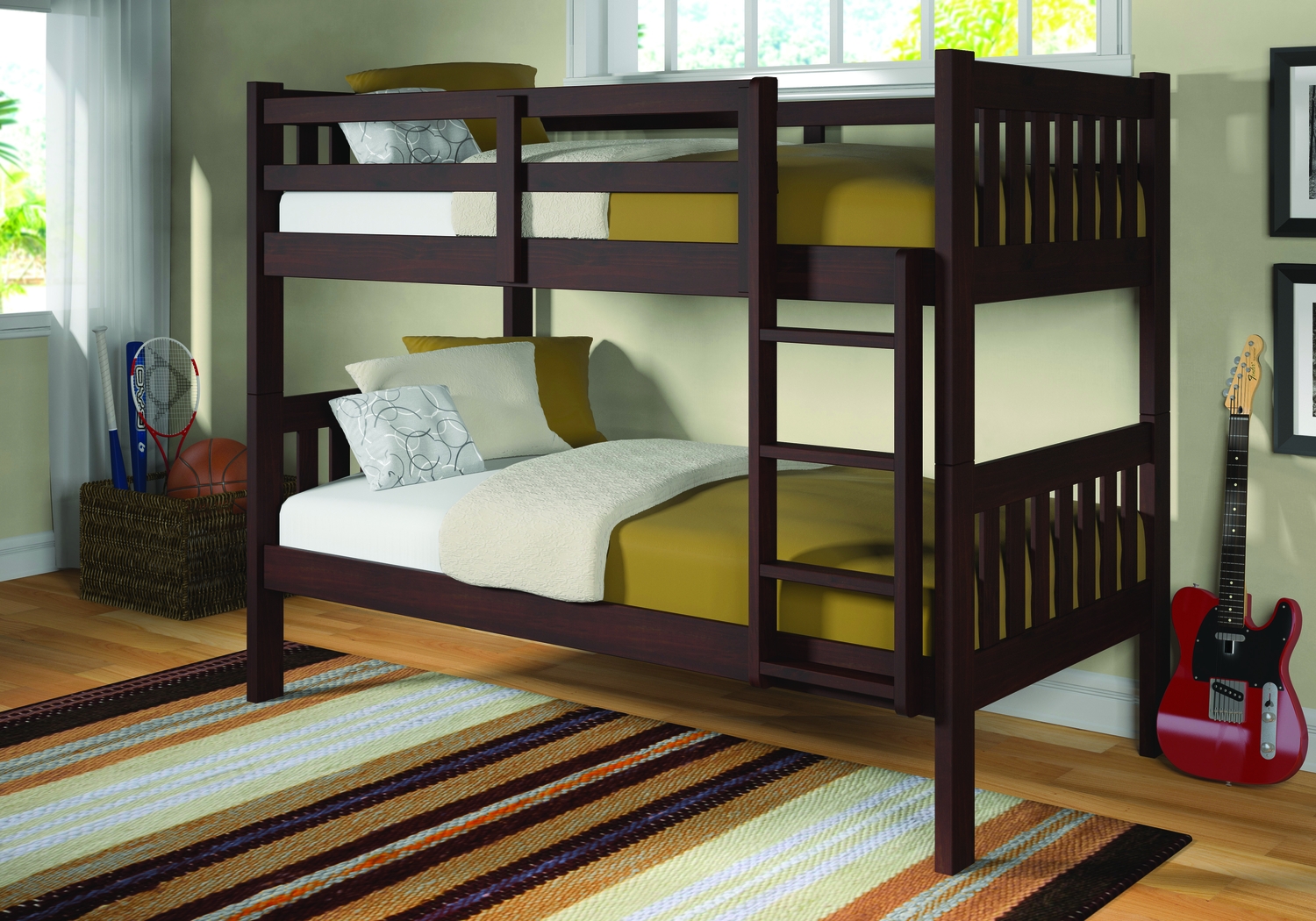 Cormac Brown Twin/Twin Bunk Bed - Thumbnail - Image 2