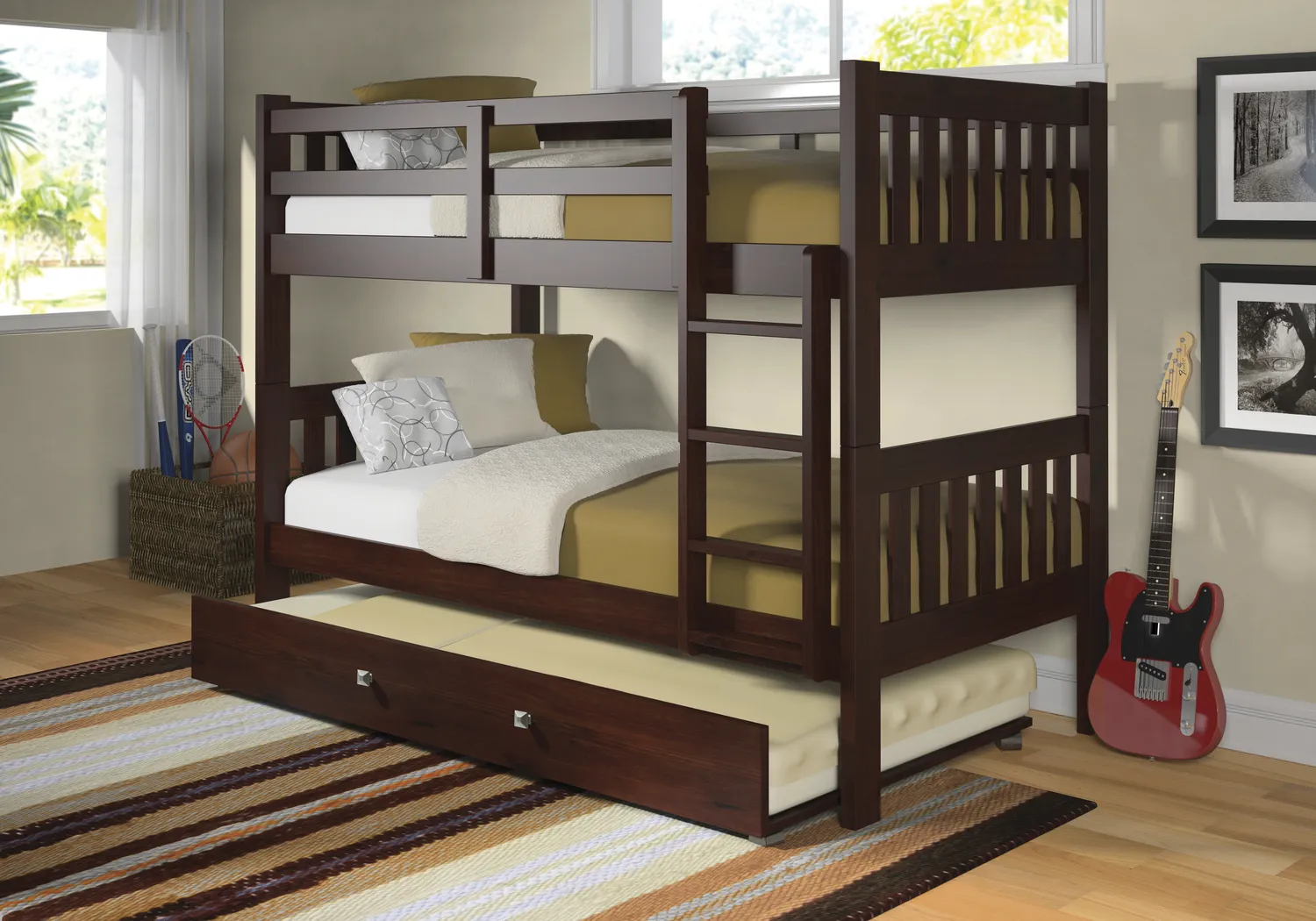 Cormac Brown Twin/Twin Step Bunk Bed - Thumbnail - Image 2