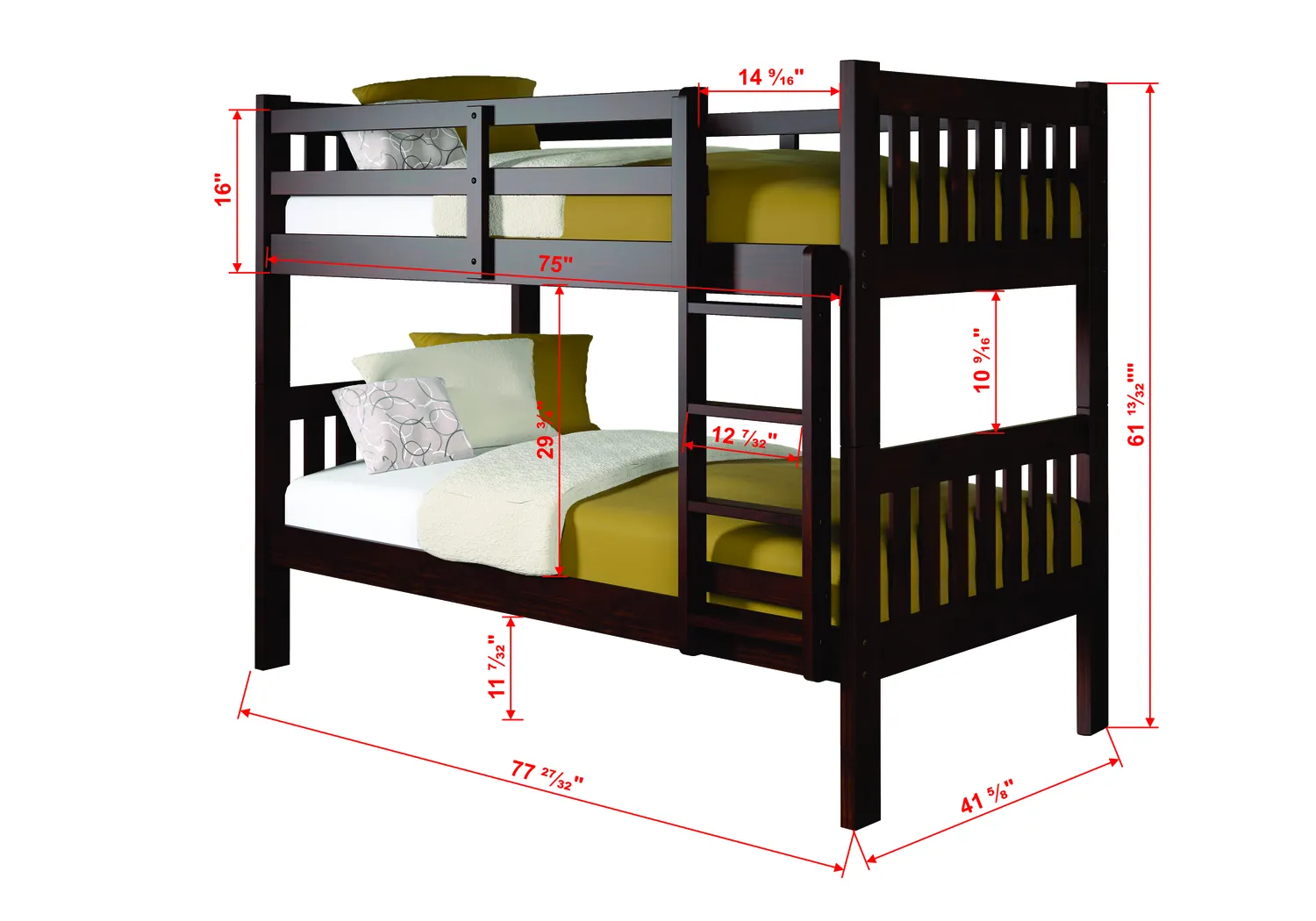 Cormac Brown Twin/Twin Step Bunk Bed - Thumbnail - Image 3