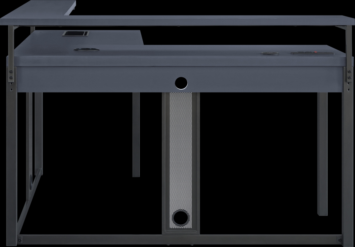 Cormack Gray L-Shaped Gaming Desk - Thumbnail - Image 4
