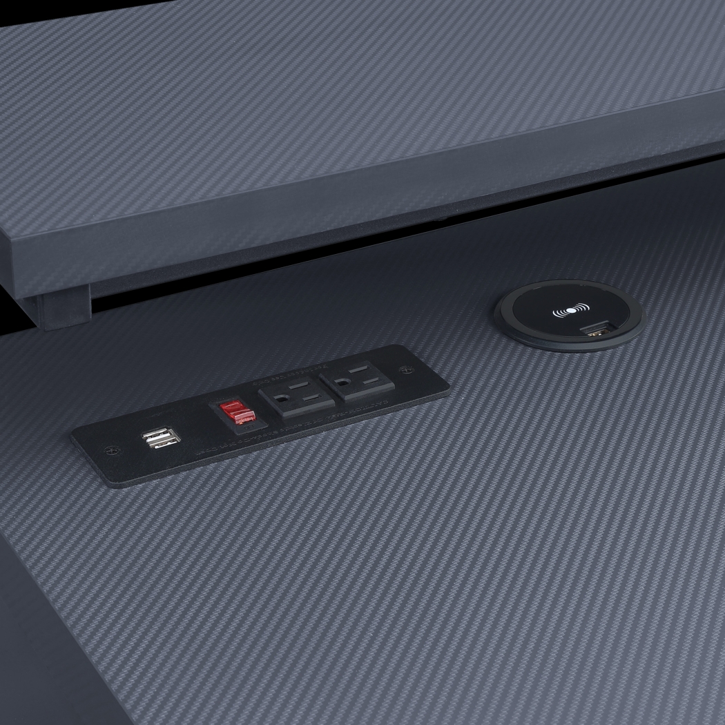 Cormack Gray L-Shaped Gaming Desk - Thumbnail - Image 8