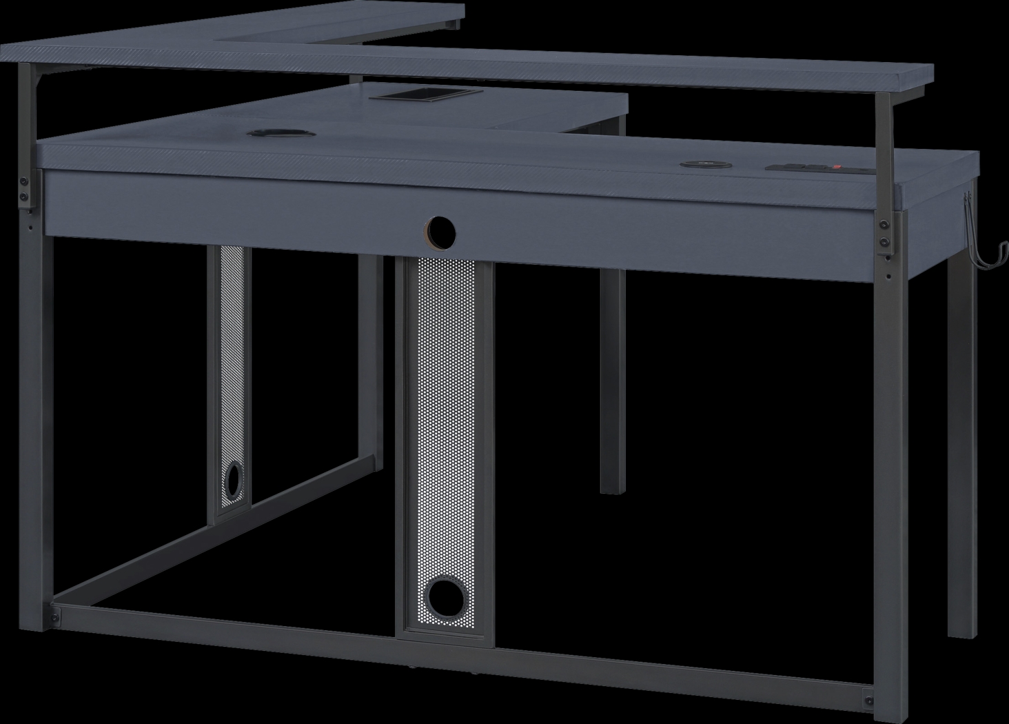 Cormack Gray L-Shaped Gaming Desk - Thumbnail - Image 1