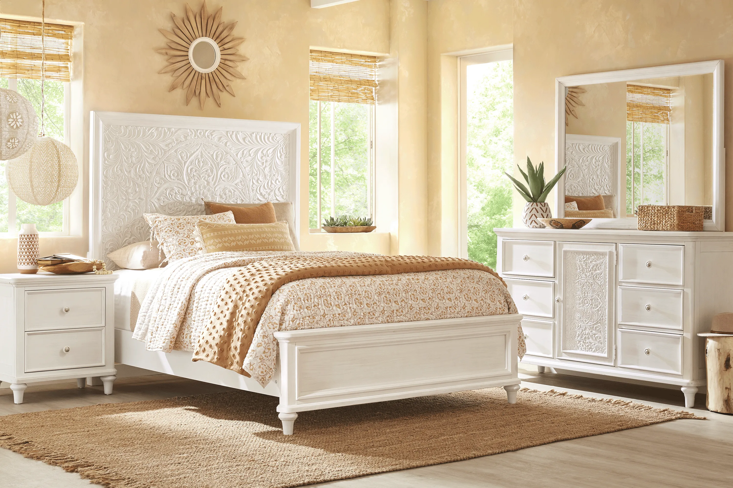 Cornelia White 7 Pc Queen Panel Bedroom - Thumbnail - Image 1