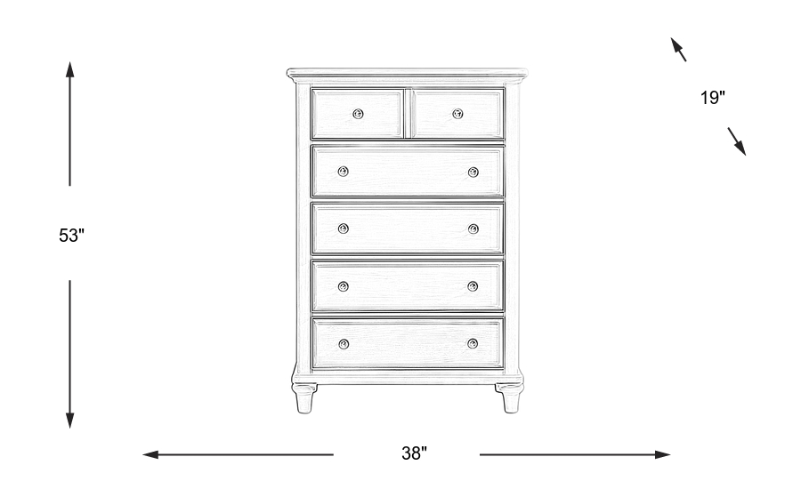 Dimension Image. Please refer to the Dimension Tab on this page for dimension details.
