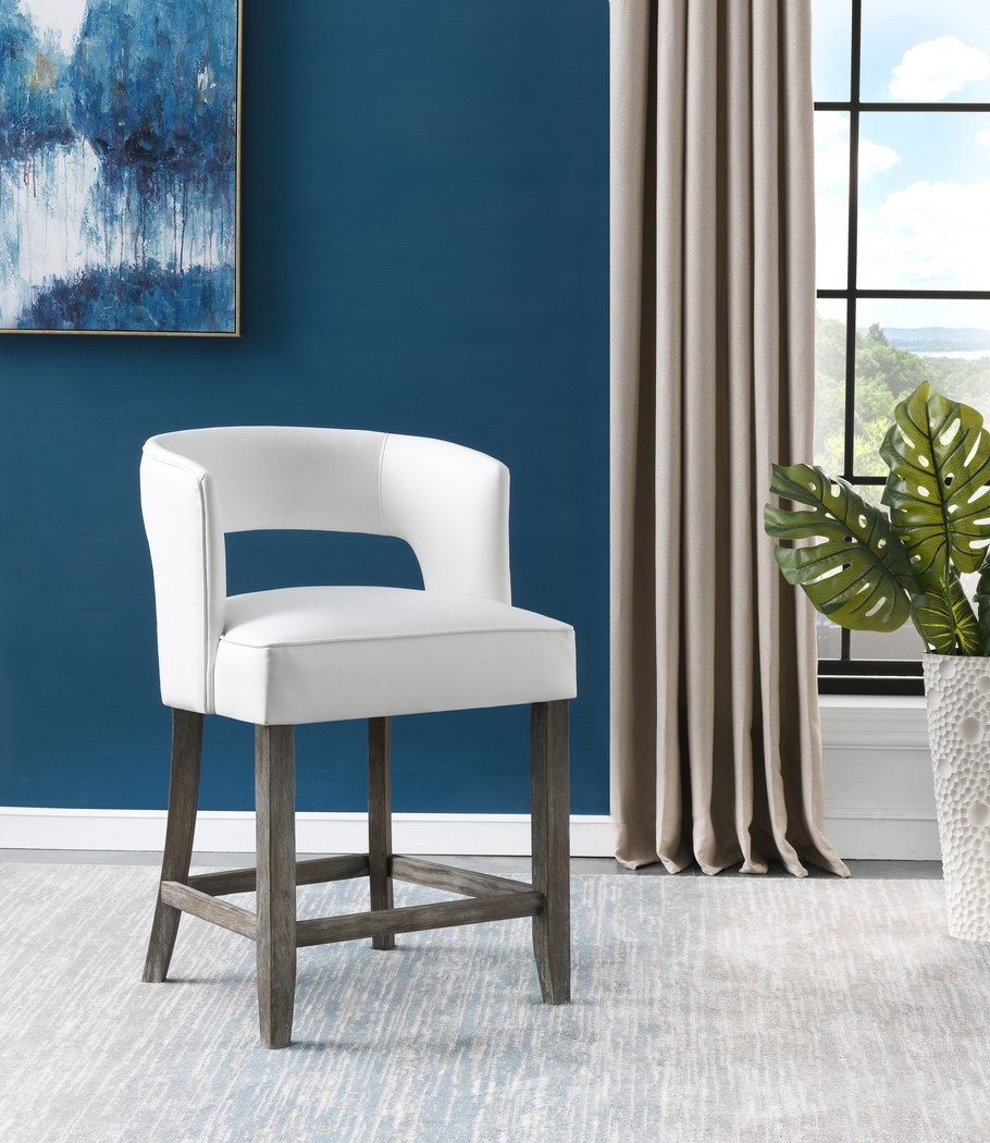 Cornelion White Counter Height Stool - Thumbnail - Image 5
