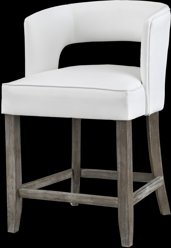 Cornelion White Counter Height Stool - Thumbnail - Image 1