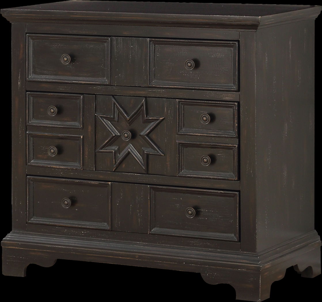 Cornice Black Accent Cabinet - Thumbnail - Image 1