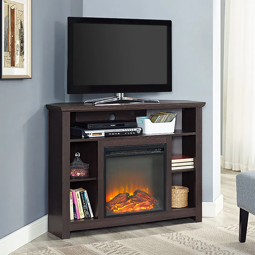 Corona Brown 44 in. Console with Electric Fireplace - Thumbnail - Image 3