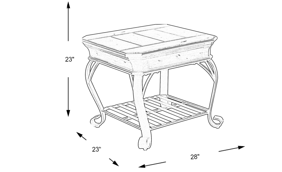 Dimension Image. Please refer to the Dimension Tab on this page for dimension details.