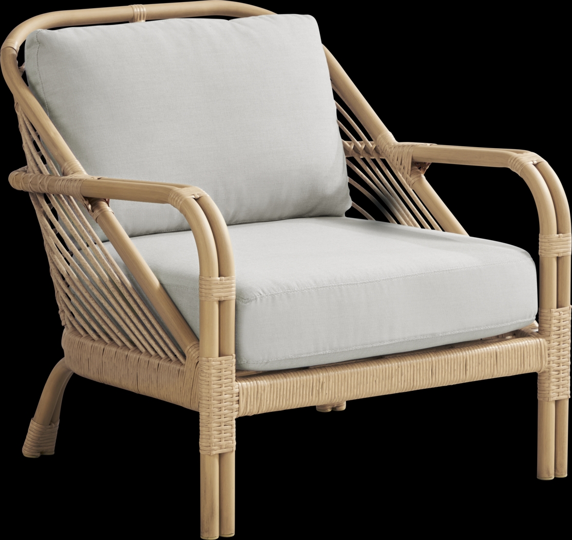 Coronado Sandstone Outdoor Chat Chair with Pewter Cushions - Thumbnail - Image 1