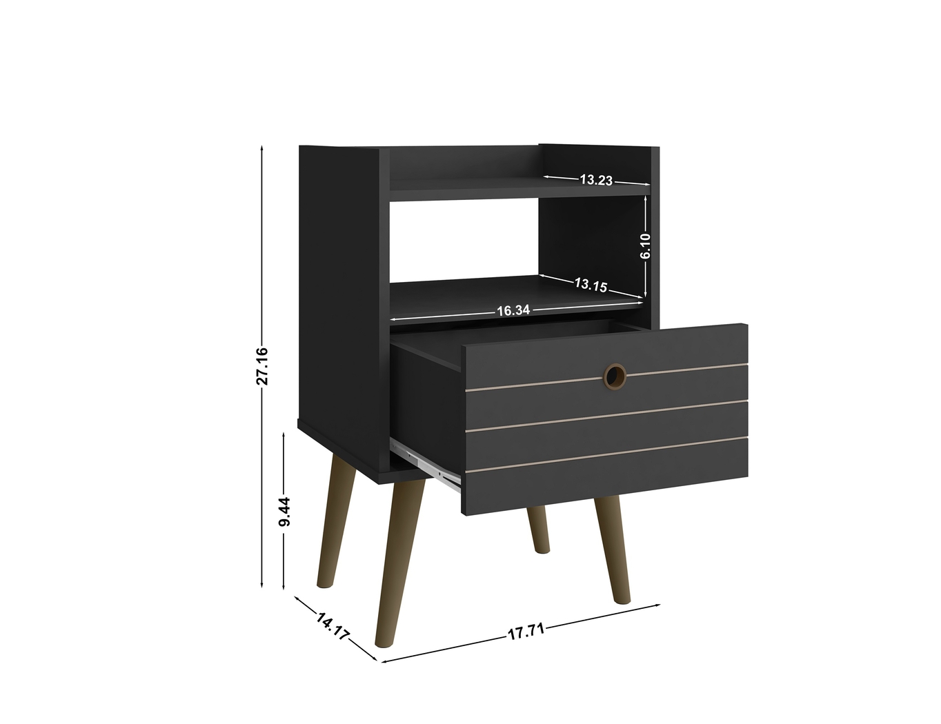 Corriedale Black Nightstand - Thumbnail - Image 9