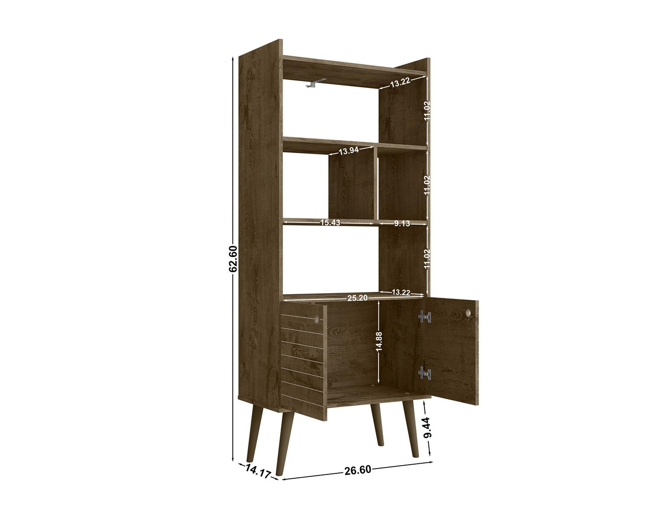 Corriedale Brown Bookcase - Thumbnail - Image 6
