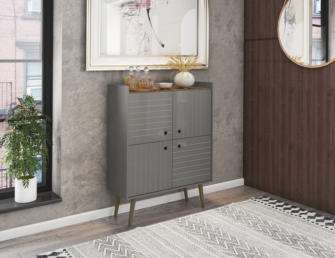 Corriedale Gray Accent Cabinet - Thumbnail - Image 2