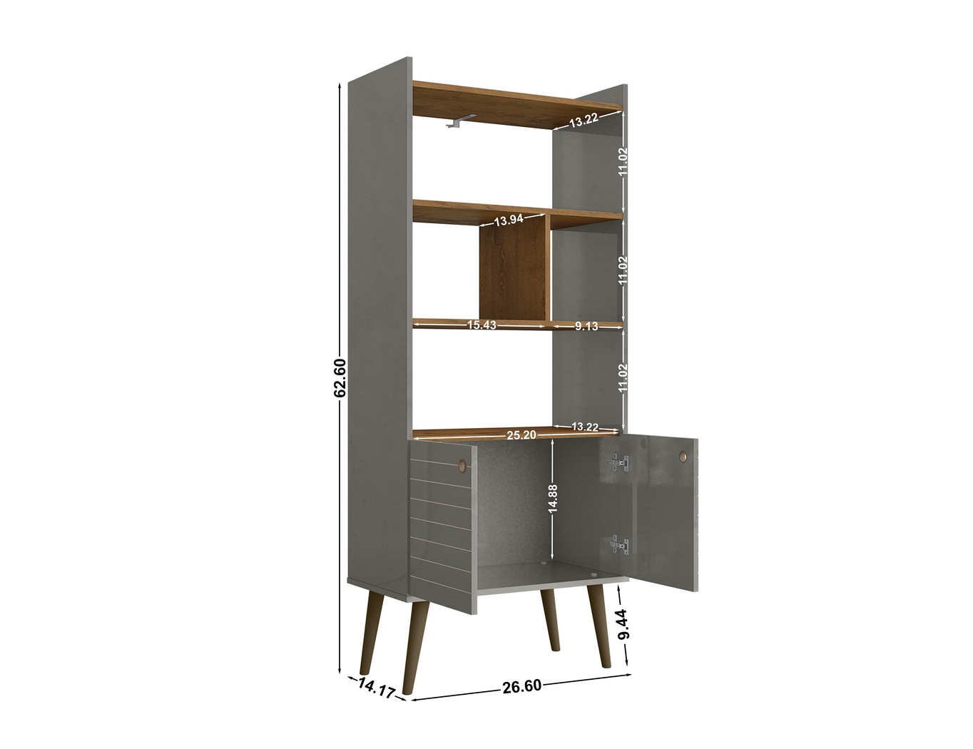 Corriedale Gray Bookcase - Thumbnail - Image 6