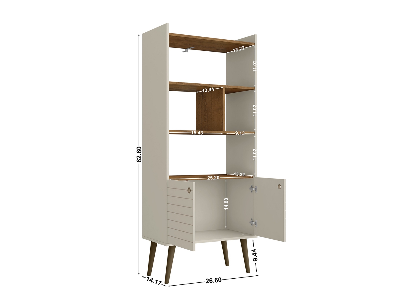Corriedale Off-White Bookcase - Thumbnail - Image 6