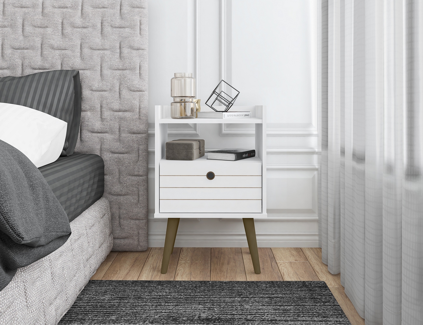 Corriedale White Nightstand - Thumbnail - Image 2