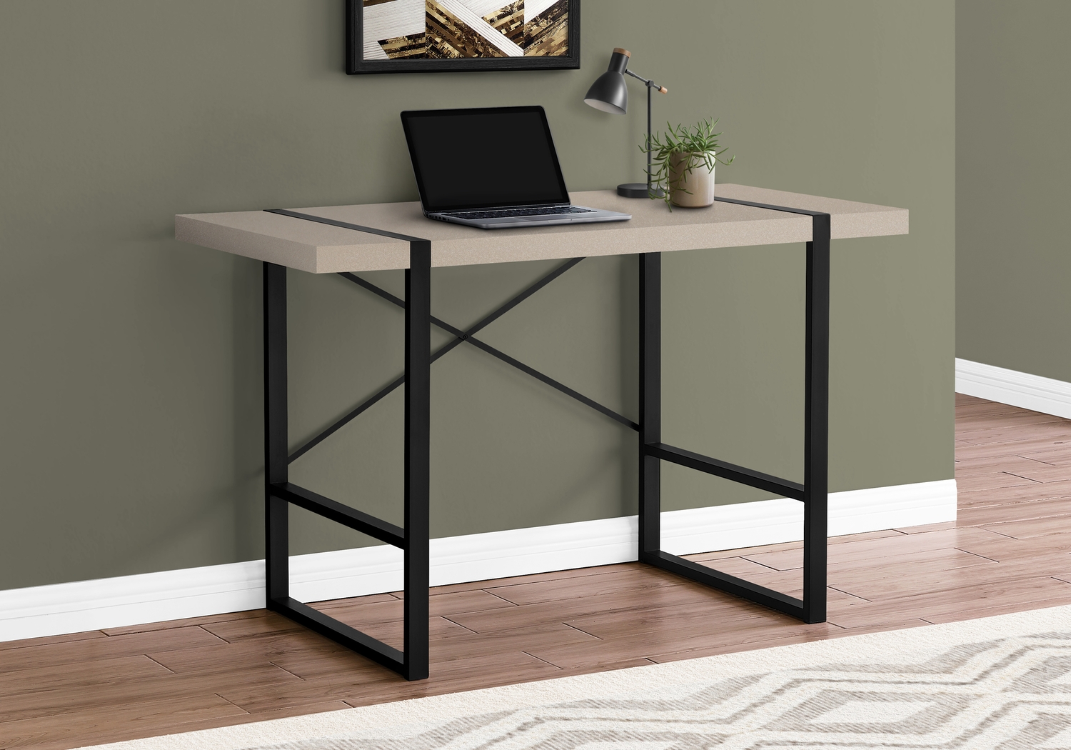 Corryville Taupe Desk - Thumbnail - Image 2