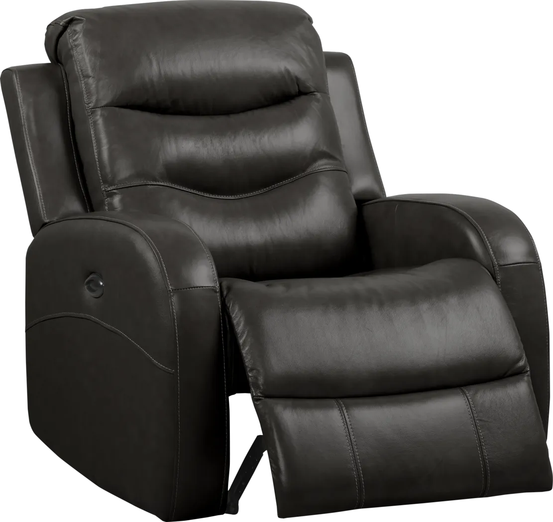 Corseca Black Leather Power Recliner - Thumbnail - Image 2