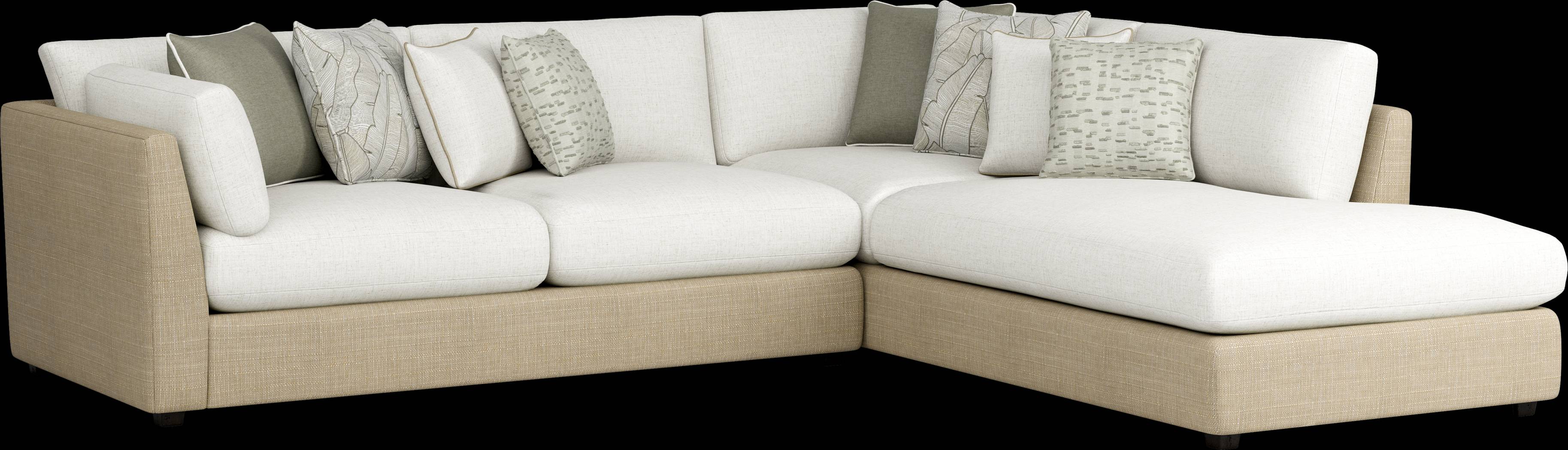 Corsica Beige 2 Pc Sectional - Thumbnail - Image 1