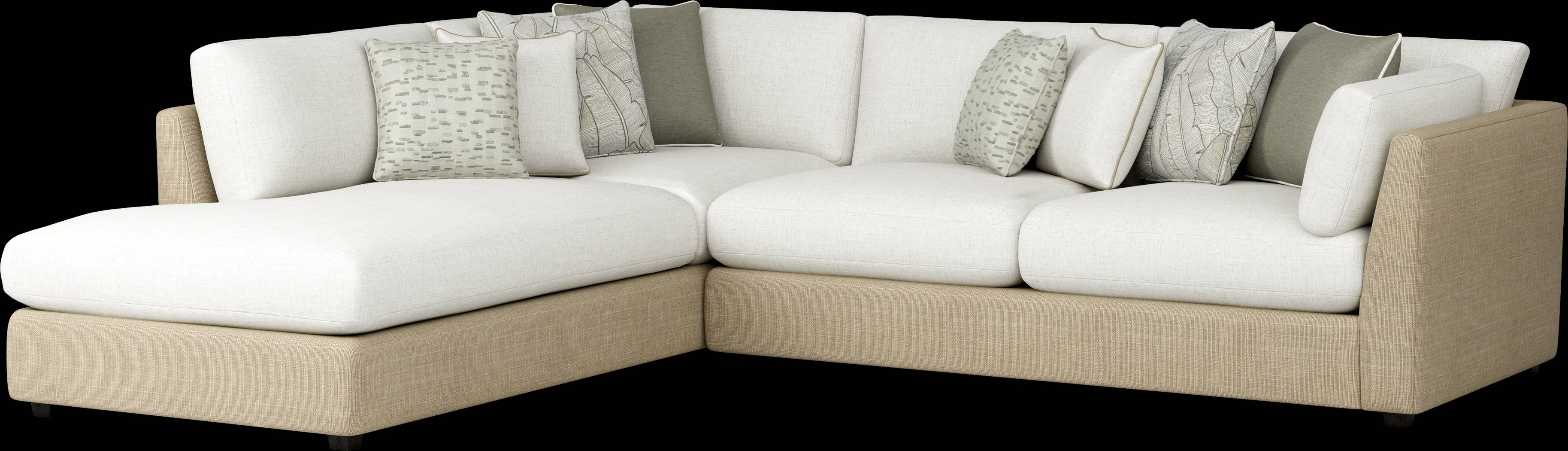 Corsica Beige 2 Pc Sectional - Thumbnail - Image 1