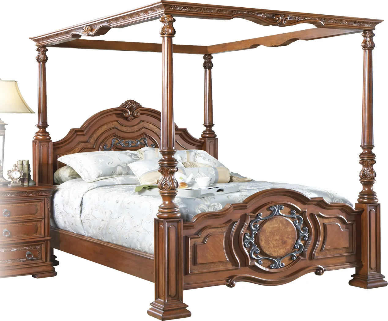 Corso Canopy 4 Pc Queen Bed - Thumbnail - Image 1