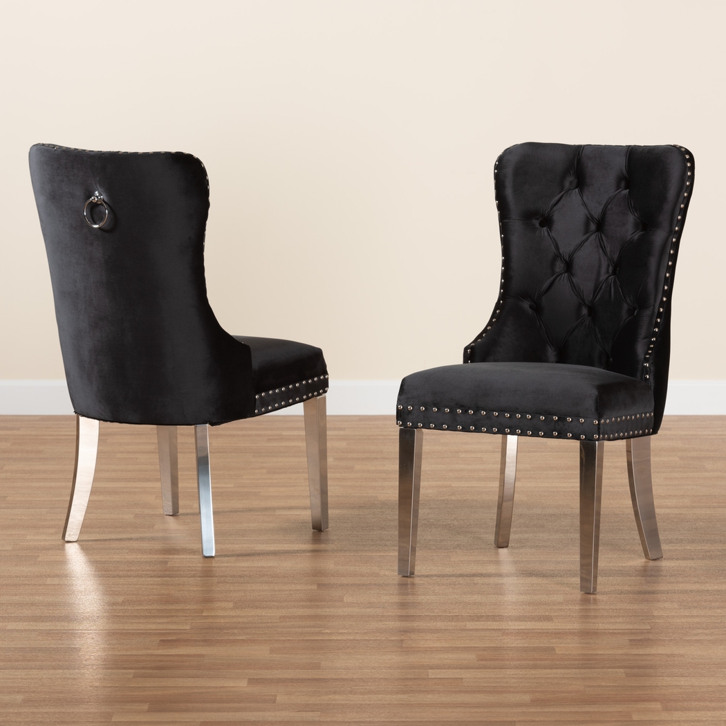 Corsten Black Side Chair, Set of 2 - Thumbnail - Image 2