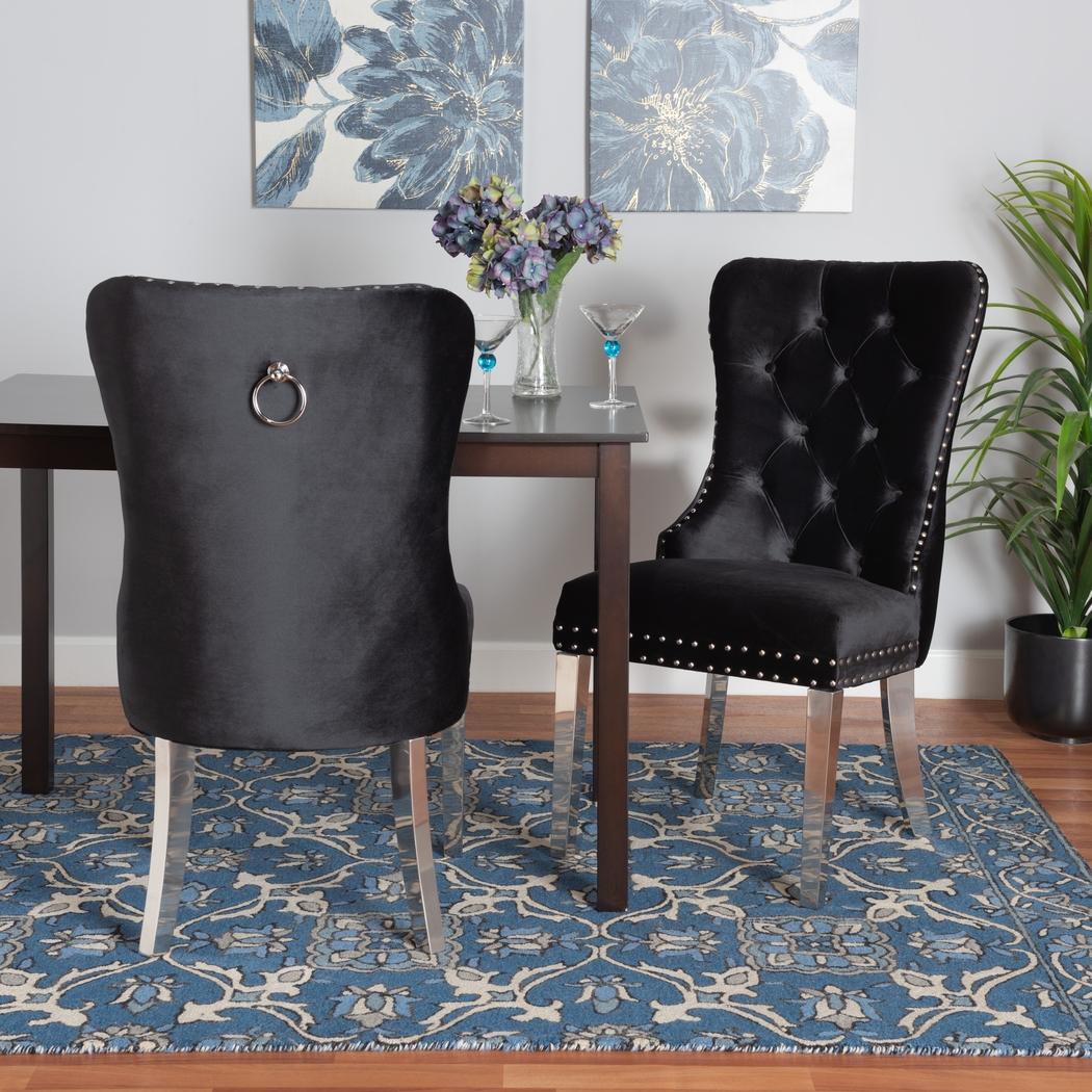 Corsten Black Side Chair, Set of 2 - Thumbnail - Image 3