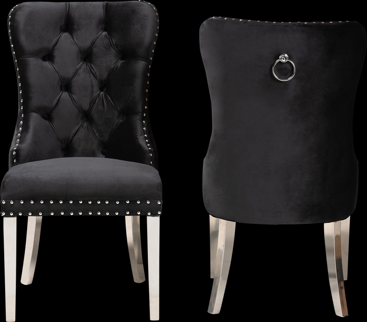 Corsten Black Side Chair, Set of 2 - Thumbnail - Image 4