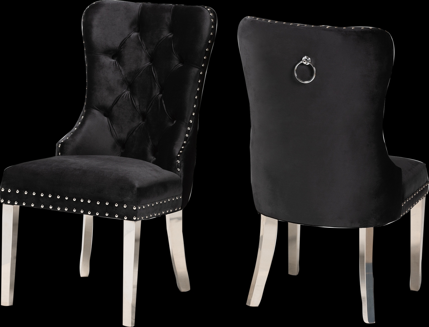 Corsten Black Side Chair, Set of 2 - Thumbnail - Image 1