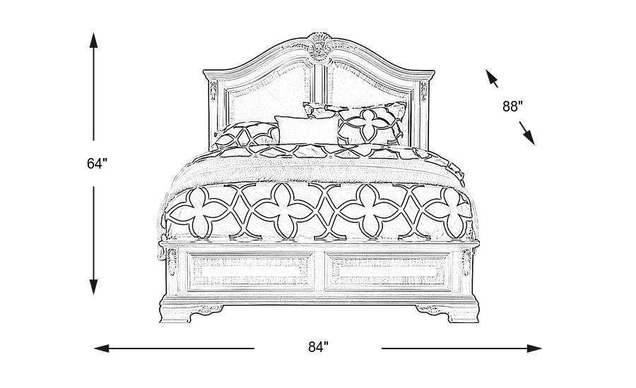 Dimension Image. Please refer to the Dimension Tab on this page for dimension details.