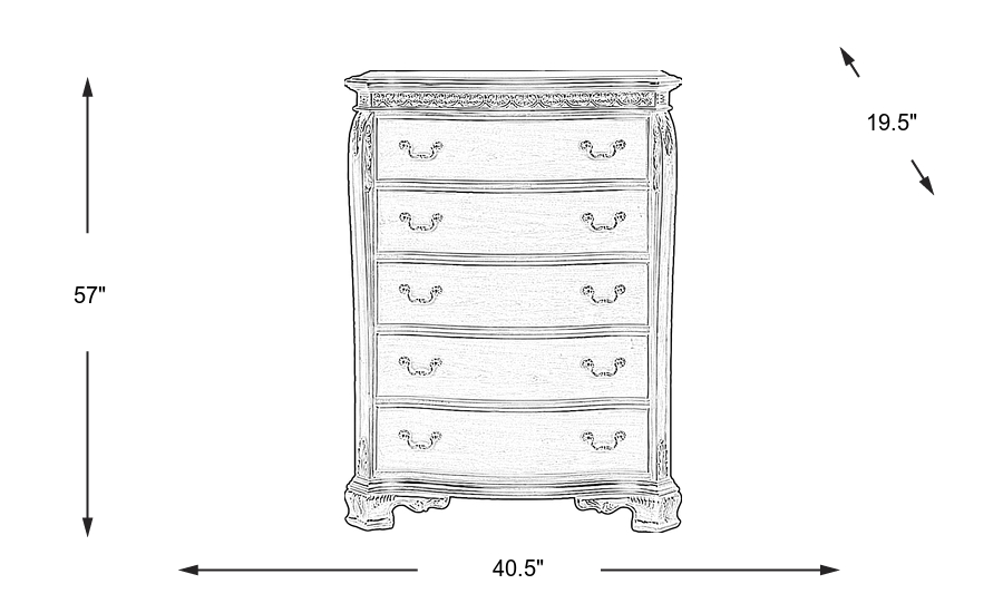 Dimension Image. Please refer to the Dimension Tab on this page for dimension details.