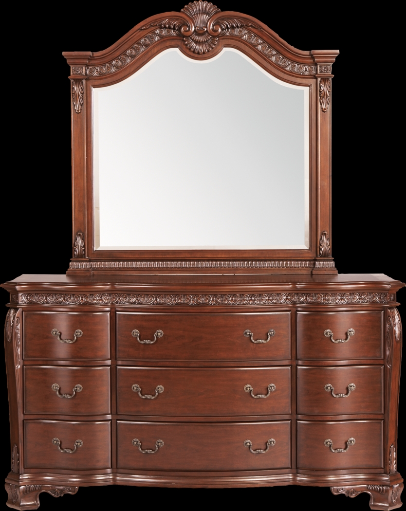 Cortinella Cherry Dresser & Mirror Set - Thumbnail - Image 1
