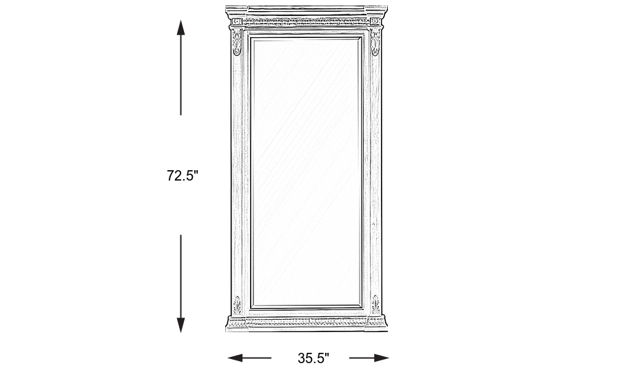Dimension Image. Please refer to the Dimension Tab on this page for dimension details.