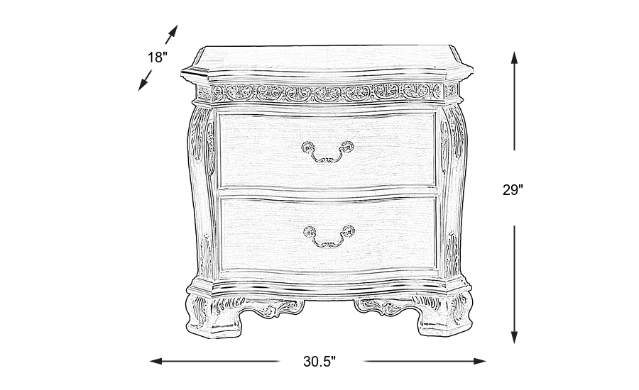 Dimension Image. Please refer to the Dimension Tab on this page for dimension details.