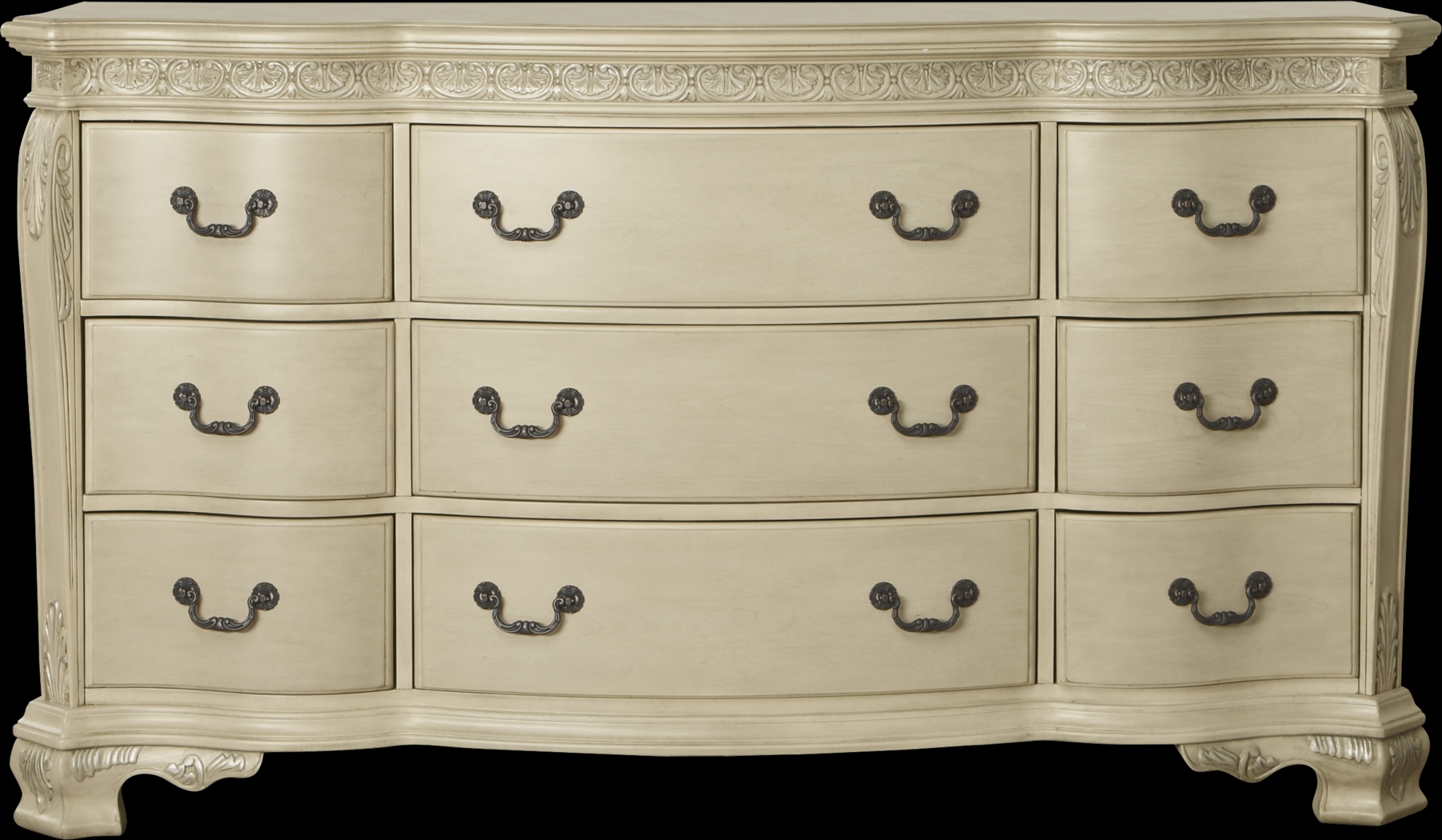 Cortinella Cream 7 Pc King Poster Bedroom - Thumbnail - Image 4