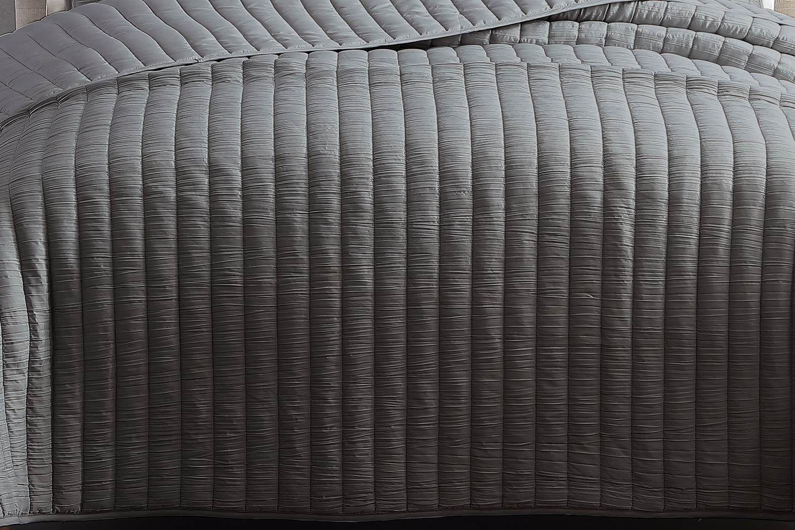 Corvair Dark Gray 3 Pc Queen Coverlet Set - Thumbnail - Image 2